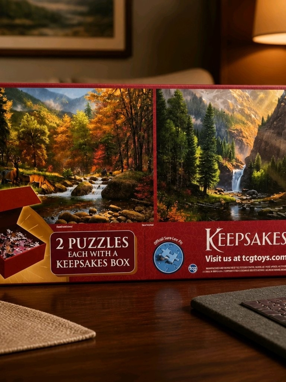 Keepsakes 2-Pack 1000pc Jigsaw Puzzles: Mountain Music & Highland Solitude